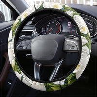 Guatemala Quetzal And Mayan Ruins Steering Wheel Cover Patriotic National Symbols White Orchid Flag