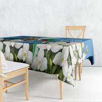 Guatemala Quetzal And Mayan Ruins Tablecloth Patriotic National Symbols White Orchid Flag