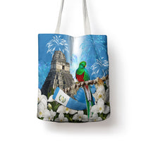 Guatemala Quetzal And Mayan Ruins Tote Bag Patriotic National Symbols White Orchid Flag