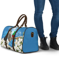 Guatemala Quetzal And Mayan Ruins Travel Bag Patriotic National Symbols White Orchid Flag