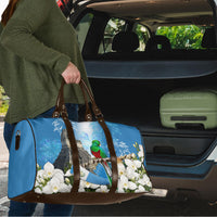 Guatemala Quetzal And Mayan Ruins Travel Bag Patriotic National Symbols White Orchid Flag