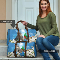 Guatemala Quetzal And Mayan Ruins Travel Bag Patriotic National Symbols White Orchid Flag