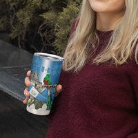 Guatemala Quetzal And Mayan Ruins Tumbler Cup Patriotic National Symbols White Orchid Flag