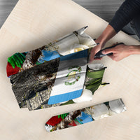 Guatemala Quetzal And Mayan Ruins Umbrella Patriotic National Symbols White Orchid Flag
