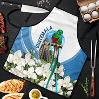 Guatemala Apron Quetzal Mayan Ruins Orchid Flag
