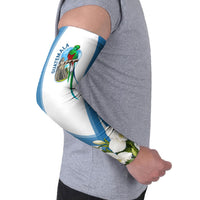 Guatemala Arm Sleeves Quetzal Mayan Ruins Orchid Flag