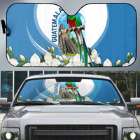 Guatemala Auto Sun Shade Quetzal Mayan Ruins Orchid Flag