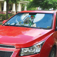 Guatemala Auto Sun Shade Quetzal Mayan Ruins Orchid Flag