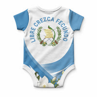 Guatemala Baby Onesie Quetzal Mayan Ruins Orchid Flag