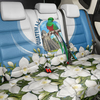 Guatemala Back Car Seat Cover Quetzal Mayan Ruins Orchid Flag