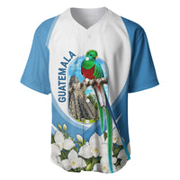 Guatemala Baseball Jersey Quetzal Mayan Ruins Orchid Flag