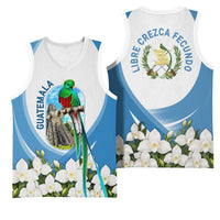 Guatemala Basketball Jersey Quetzal Mayan Ruins Orchid Flag