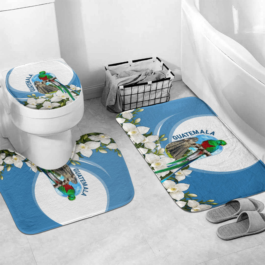 Guatemala Bathroom Set Quetzal Mayan Ruins Orchid Flag