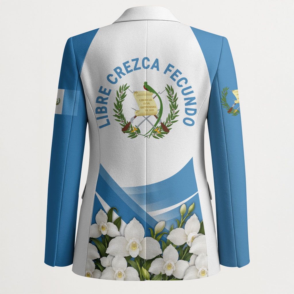Guatemala Blazer Quetzal Mayan Ruins Orchid Flag