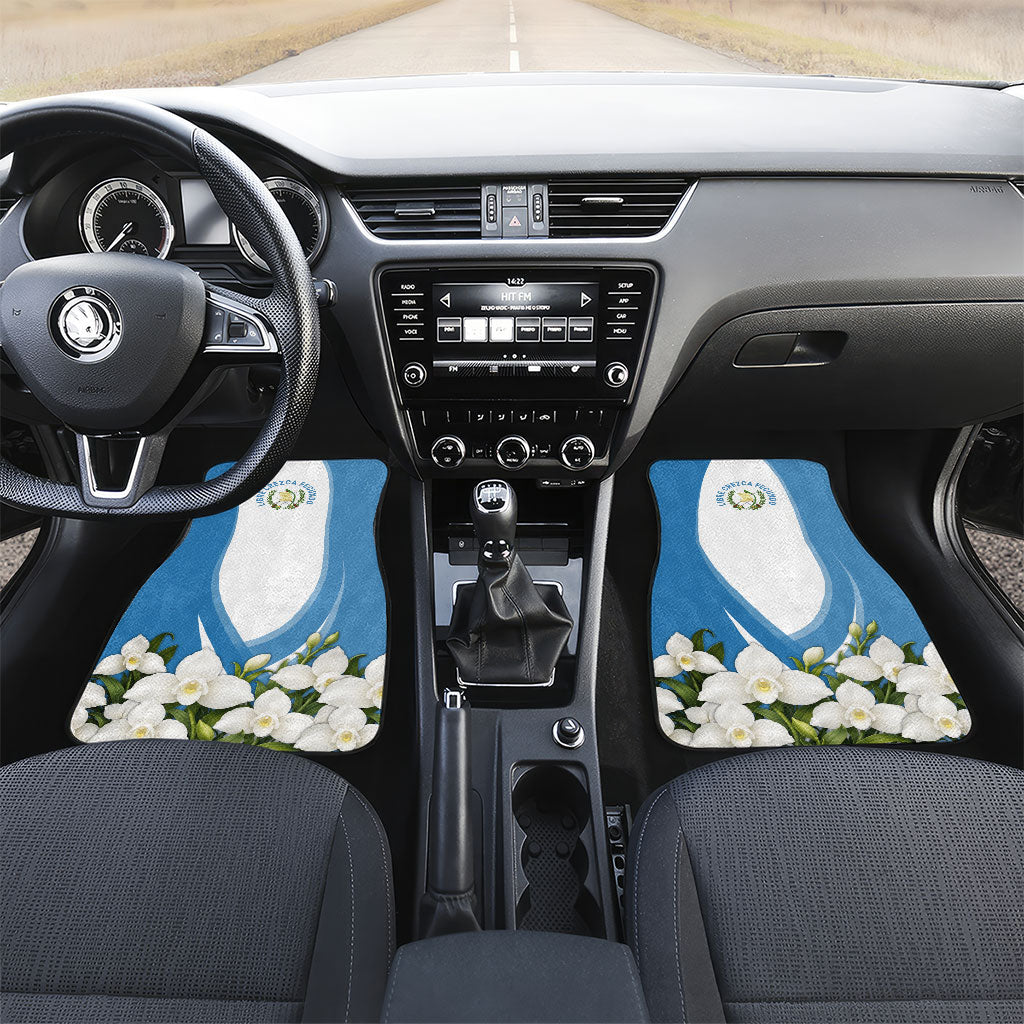 Guatemala Car Mats Quetzal Mayan Ruins Orchid Flag
