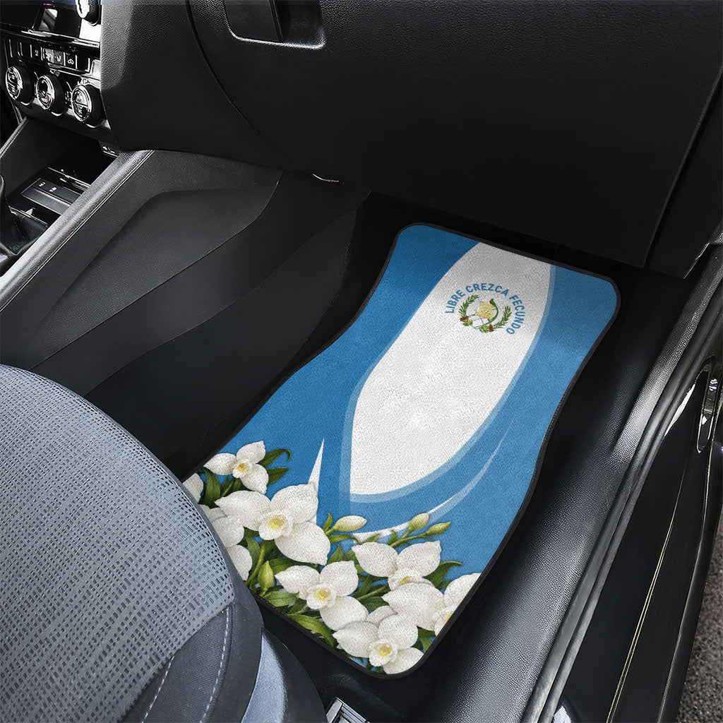 Guatemala Car Mats Quetzal Mayan Ruins Orchid Flag
