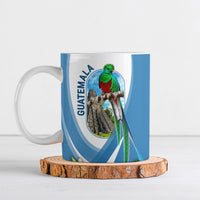 Guatemala Ceramic Mug Quetzal Mayan Ruins Orchid Flag