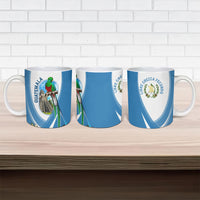 Guatemala Ceramic Mug Quetzal Mayan Ruins Orchid Flag