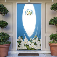 Guatemala Door Cover Quetzal Mayan Ruins Orchid Flag