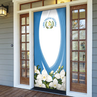 Guatemala Door Cover Quetzal Mayan Ruins Orchid Flag