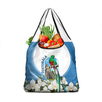 Guatemala Grocery Bag Quetzal Mayan Ruins Orchid Flag
