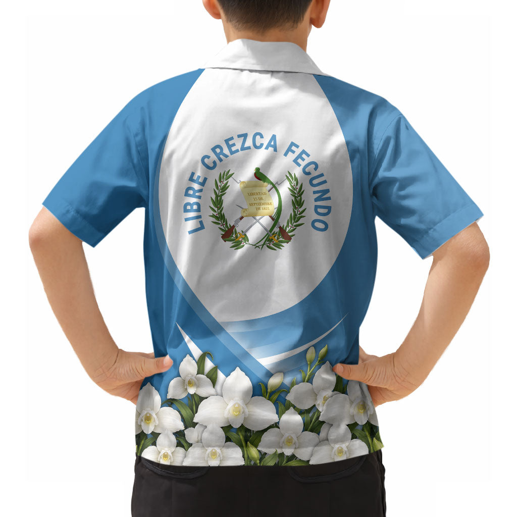 Guatemala Hawaiian Shirt Quetzal Mayan Ruins Orchid Flag
