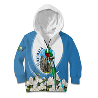Guatemala Kid Hoodie Quetzal Mayan Ruins Orchid Flag