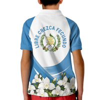 Guatemala Kid Polo Shirt Quetzal Mayan Ruins Orchid Flag