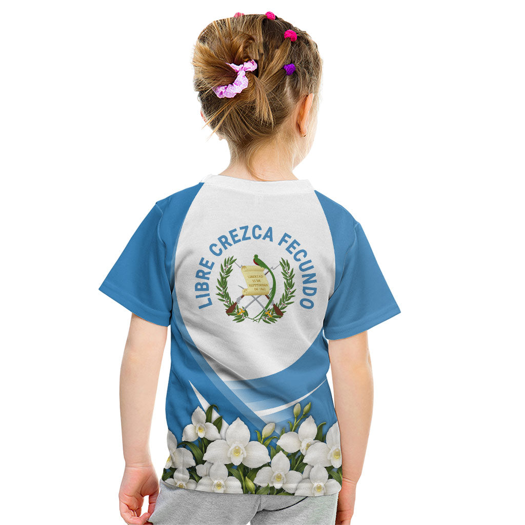Guatemala Kid T Shirt Quetzal Mayan Ruins Orchid Flag