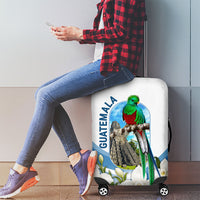 Guatemala Luggage Cover Quetzal Mayan Ruins Orchid Flag