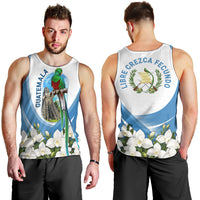 Guatemala Men Tank Top Quetzal Mayan Ruins Orchid Flag