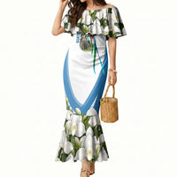 Guatemala Mermaid Dress Quetzal Mayan Ruins Orchid Flag