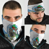 Guatemala Neck Gaiter Quetzal Mayan Ruins Orchid Flag