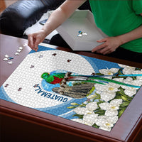 Guatemala Puzzle Quetzal Mayan Ruins Orchid Flag