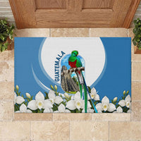 Guatemala Rubber Doormat Quetzal Mayan Ruins Orchid Flag