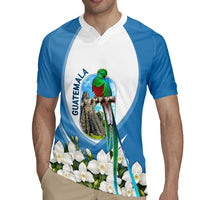 Guatemala Rugby Jersey Quetzal Mayan Ruins Orchid Flag