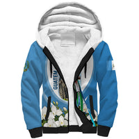 Guatemala Sherpa Hoodie Quetzal Mayan Ruins Orchid Flag
