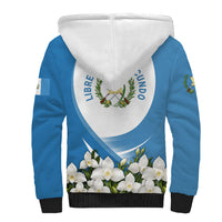 Guatemala Sherpa Hoodie Quetzal Mayan Ruins Orchid Flag