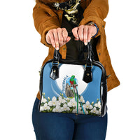 Guatemala Shoulder Handbag Quetzal Mayan Ruins Orchid Flag