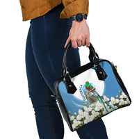 Guatemala Shoulder Handbag Quetzal Mayan Ruins Orchid Flag