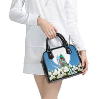 Guatemala Shoulder Handbag Quetzal Mayan Ruins Orchid Flag