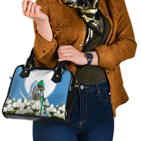 Guatemala Shoulder Handbag Quetzal Mayan Ruins Orchid Flag