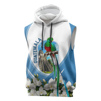 Guatemala Sleeveless Hoodie Quetzal Mayan Ruins Orchid Flag