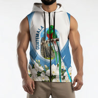 Guatemala Sleeveless Zip Hoodie Quetzal Mayan Ruins Orchid Flag