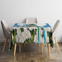 Guatemala Tablecloth Quetzal Mayan Ruins Orchid Flag