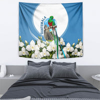 Guatemala Tapestry Quetzal Mayan Ruins Orchid Flag