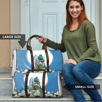 Guatemala Travel Bag Quetzal Mayan Ruins Orchid Flag