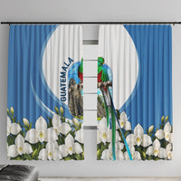 Guatemala Window Curtain Quetzal Mayan Ruins Orchid Flag