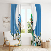Guatemala Window Curtain Quetzal Mayan Ruins Orchid Flag