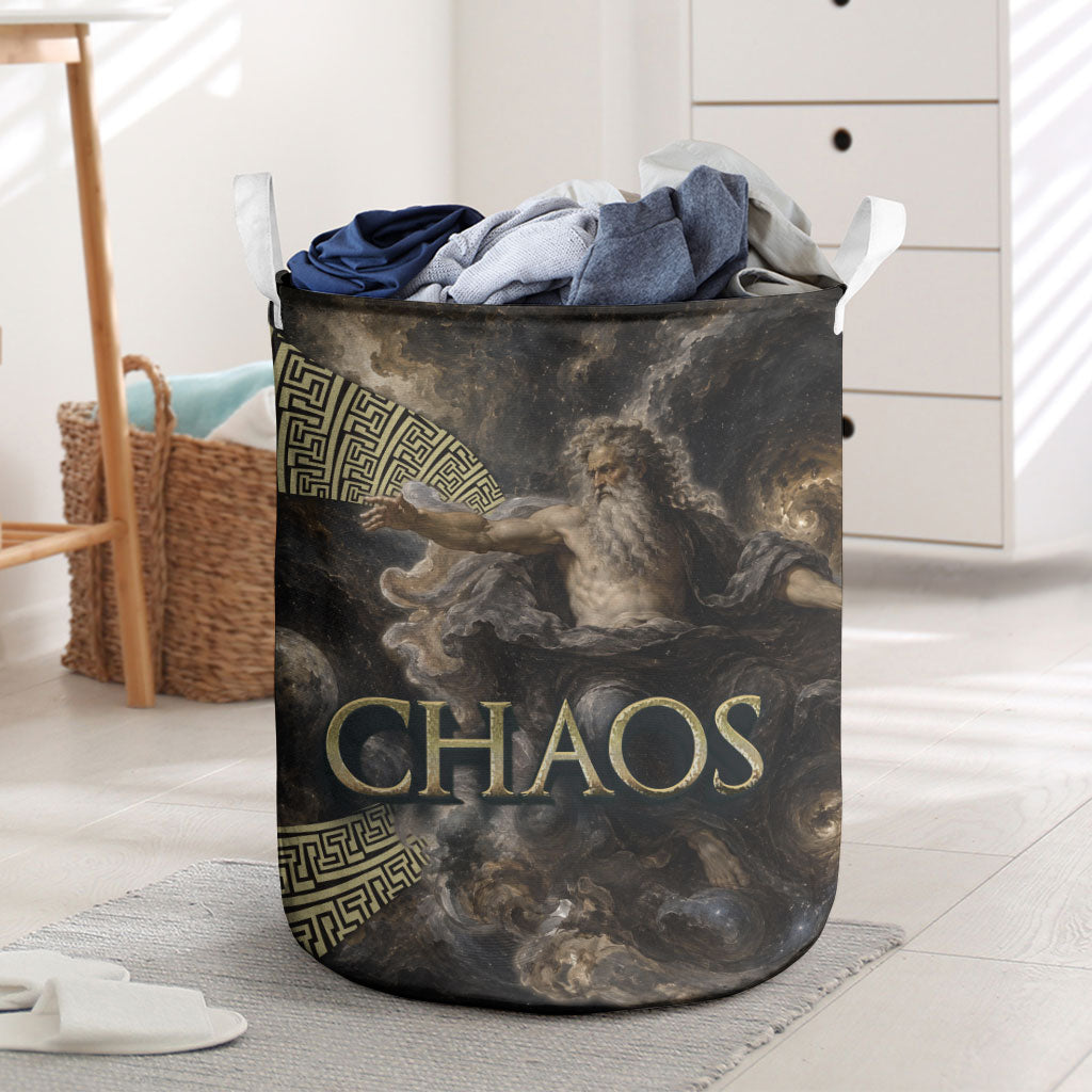 Greek God Of Chaos Laundry Basket Cosmic Nebula Classical Art Greek Key Pattern